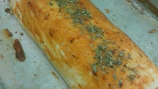 Rocambole de sobras de arroz