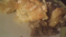 Carne moída com batatas ao forno