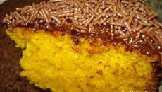 Bolo de cenoura e aveia