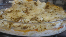 Batata gratinada com frango