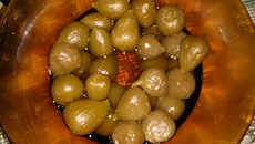 Figos verdes em calda