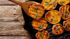 Batata doce ao forno com casca