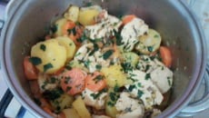 Frango cremoso com mandioquinha