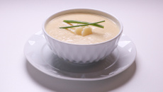 Creme de pupunha com manteiga