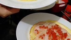 Crepioca com iogurte na massa