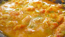 Camarão com catupiry à moda fontana