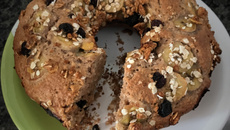 Bolo de aveia em flocos