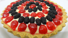 Torta de amoras e cerejas