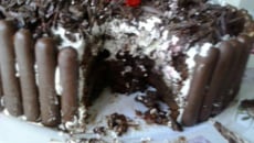 Torta chiffon de chocolate meio amargo