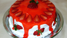 Bolo de morango supremo