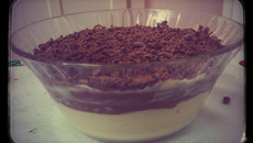 Creme de baunilha light com chocolate