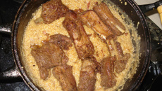 Costelinha de porco com quirera do Rafael Salerno