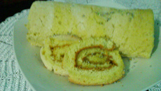 Rocambole de abacaxi com hortelã (sem lactose)