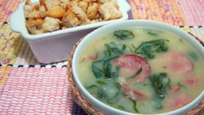 Caldo verde com costelinha