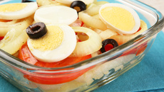 Batata com bacalhau gratinado