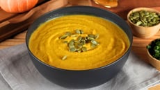 Sopa creme de abóbora cabotiá com carne