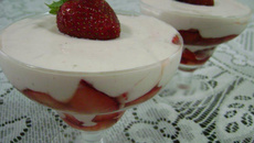 Creme com morangos