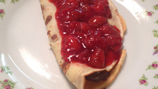 Crepe de Nutella e Frutas Vermelhas