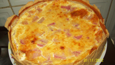 Quiche de queijo e presunto