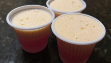 Gelatina de duas camadas