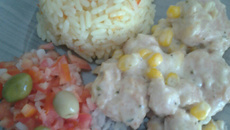 Lingüiça de frango com requeijão