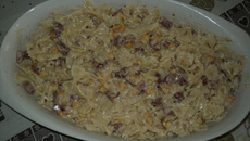 Farfalle com calabresa