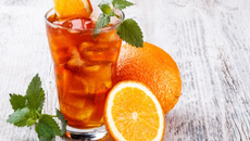 Drink de café com laranja