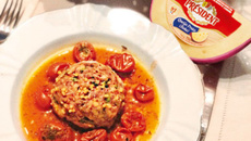 Polpetone recheado com queijo prato