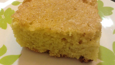 Bolo de fubá sem lactose