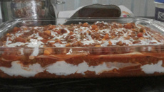 Lasanha com dois molhos