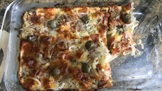 Torta de sardinha e tomate