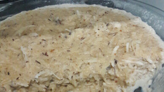 Arroz doce com coco e paçoca