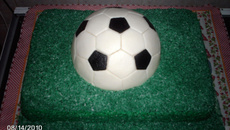 Bolo de festa - campo de futebol