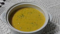 Creme de abóbora com alho-poró