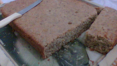 Bolo de banana com linhaça