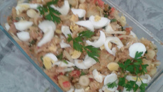 Salada de batatas com atum