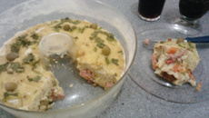 Pudim de pão salgado