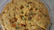 Torta de liquidificador com recheio de sardinha