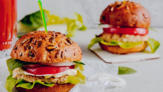 Hamburguer vegetariano do Rafael