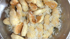 Rosquinha de nata e queijo