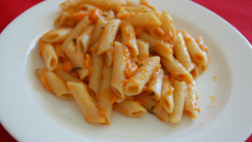 Espaguete ao molho de abóbora