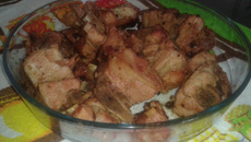 Costelinha suína com pinga