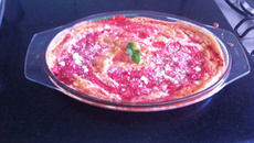 Souflé de beterraba e queijo