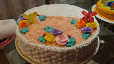 Glacê mármore de pó merengue