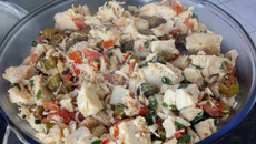 Peito de frango com quiabo