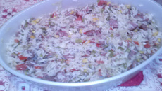 Arroz com champignon e legumes