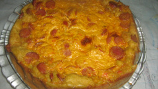 Torta cremosa de salsicha