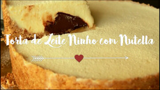 Torta de leite em pó com creme de avelã