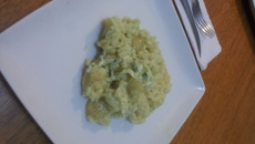Risoto de gorgonzola e pêra