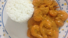 Estrogonofe de camarão